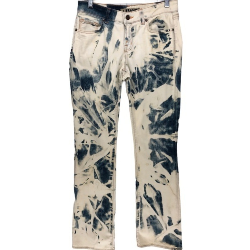 J Brand Boot Cut Jeans Size 29 Short Tie Dye Bleached Scarlett 25” Inseam